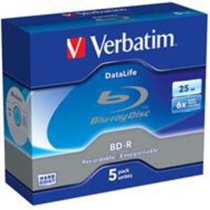 Verbatim BluRay BD-R | 25 GB | x6 | 5 szt.| SINGLE LAYER DATALIFE - 2861472892