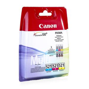 Tusz Canon CLI521 do iP-3600/4600, MP-540/620/630/980 | 3 x 9 ml | CMY - 2861474767