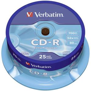 Verbatim CD-R | 700MB | x50 | cakebox 25 szt.| Colour - 2871962434