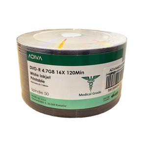 Pyty Adiva Medica DVD-R - 4.7GB - 16X - 50 szt. - Do nadruku - 2877461312