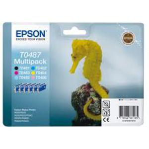 Zestaw tuszy Epson T0487 do drukarek (Oryginalny) 6-Pack - 2853216485