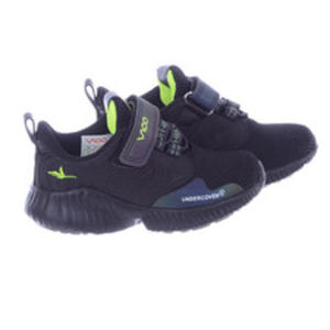 Lekkie Buty Sportowe Dziecice na rzepy VICO Czarno-Zielone VOP2022K-1 - 2859966008