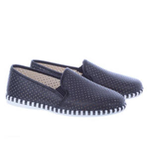 Baleriny Mokasyny Espadryle damskie Aurowe Wsuwane Czarne - 2869509290