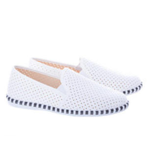 Mokasyny Espadryle damskie Aurowe Wsuwane Biae - 2869509292