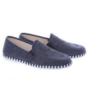 Mokasyny Espadryle damskie Aurowe Wsuwane MSR Czarne - 2869509295