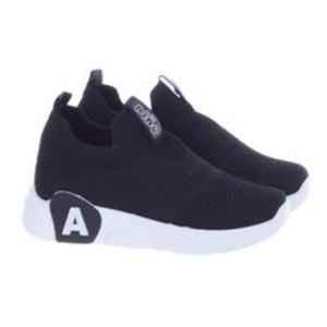 Czarne Sneakersy Lekkie Trampki Sportowe Dziecice Wsuwane SLIP ON A2460 A4301 - 2872966332