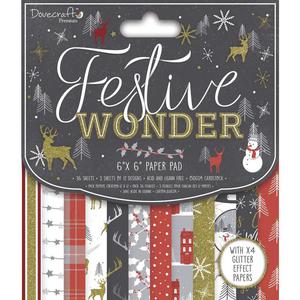 Zestaw papierw do scrapbookingu Dovecraft Festive Wonde, 15x15 cm, 36 szt. [50-033-000] - 2829375223