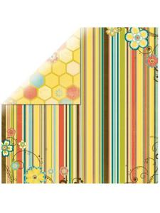 Papier do scrapbookingu: Hello Sunshine Stripe, 30,5x30,5 cm [57-292-000]