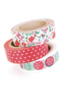 Tamy Washi tape, zestaw Christmas, samoprzylepne, 3x10 m. [57-673-000] - 2829375954