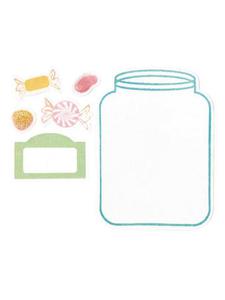 Wykrojnik - Sizzix 658699 Framelits, Jar Sweets - Soik na sodkoci + etykiety, ze stemplami...