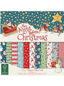 Zestaw papierw do scrapbookingu 15x15 cm, Night..Christmas, 48 szt. [59-739-000] - 2829376309