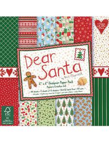 Zestaw papierw do scrapbookingu, Dear Santa, 15x15 cm, 48 szt. [60-308-000] - 2829376405