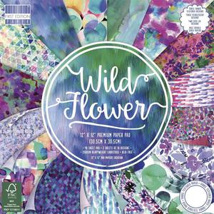 Zestaw papierw do scrapbookingu: Wild Flower, 30,5x30,5cm, 48 szt. [60-633-000] - 2829376449