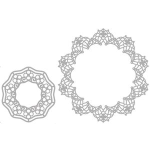 Wykrojnik do papieru, Serwetki - Doilies, 5,5x5,4cm-11,2x11,2cm, 2 el. [60-666-000] - 2829376457