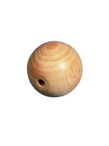 Kula drewniana, naturalna, r. 30 mm, nawiercona do poowy [61-174-00] - 2861272388