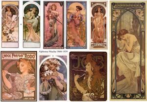 Papier decoupage, malarstwo, A.Mucha, A3 [ITD-0128] - 2861272961