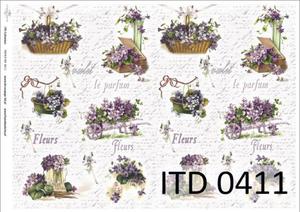 Papier decoupage, fioki, A3 [ITD-0411] - 2870570633