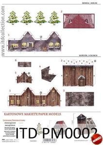 Kartonowa Makieta: Miniaturki domkw, kociow, A4, 250 g/m2 [ITD-PM-0002] - 2861273030