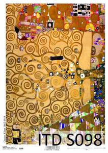 Papier decoupage, SOFT, malarstwo, Gustav Klimt, A4 [ITD-S098] - 2861273470