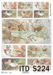 Papier decoupage, SOFT, Pani Zima, A.Mucha, A4 [ITD-S224] - 2870570641