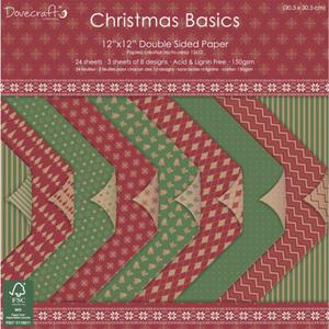 Zestaw papierw do scrapbookingu, Christmas Basic, 30,5x30,5 cm, 24 szt. [59-740-000] - 2870570808