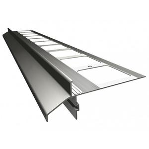 K40 Profil aluminiowy balkonowy i tarasowy 2.0m szary RAL 7037 - listwa balkonowa okapnikowa szara - 2829286052