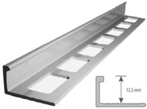 Profil aluminiowy do glazury H=12mm, L=3m poler - 2829289298