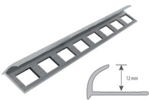 Profil aluminiowy do glazury owalny H=12mm, L=2,5m kolor: poler - 2829289338