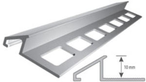 Profil aluminiowy do glazury AL "SK" skos H=10mm, L=2,5m anodowany srebro - 2829289450