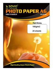 Papier fotograficzny SAVIO PA-01 A6 180/20 bysk - 2860723187