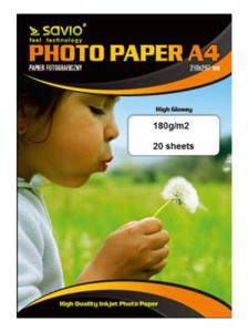 Papier fotograficzny SAVIO PA-07 A4 180/20 bysk - 2860723191