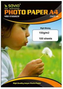 Papier fotograficzny SAVIO PA-14 A4 150/100 blysk - 2860723359