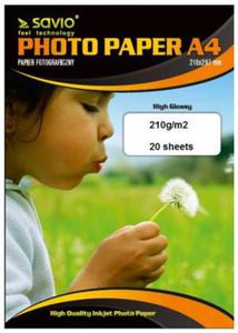 Papier fotograficzny SAVIO PA-08 A4 210/20 blysk - 2860723363