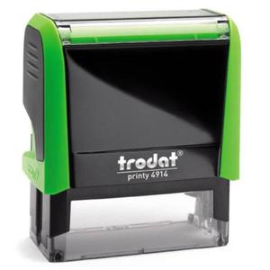 Piecztka automat TRODAT 4914 zielona - poduszka czarna 64x26mm /TRE-4914ZIWCA/ - 2861793530
