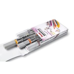 Marker suchocieralny i do flipchartu z toczkiem okrgy 1,1-2,2mm PENTEL MAXIFLO 4 kolory /MWL5S-4W/ - 2861793920