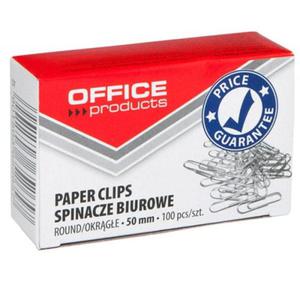 Spinacze biurowe 50mm OFFICE PRODUCTS niklowane 100szt. /18085015-05/ - 2873261804