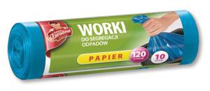 Worki na mieci 120l LDPE Anna Zaradna do segregacji niebieskie (papier) 10 sztuk - 2873263580