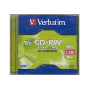 CD-RW 700MB VERBATIM X12 JEWEL CASE A 1 /43148/ - 2873265702