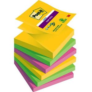 Notes samoprzylepny z-notes/harmonijkowy/ZZ/ZIG-ZAG 76x76mm 6x90 kartek 3M POST-IT SUPER STICKY PALETA CARNIVAL/3M-51141999555/ - 2874048343