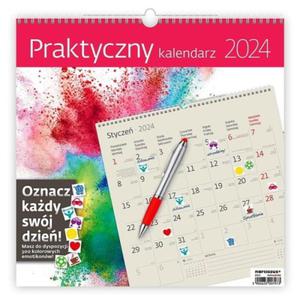 Kalendarz wieloplanszowy miesiczny z naklejkami SZTUKA RODZINNA 2024 praktyczny 1szt. /N573-24/ - 2877432542