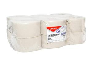 Papier toaletowy jumbo makulatura szary 1-warstwowy 120m OFFICE PRODUCTS 12szt. /22046159-10/ - 2877432650
