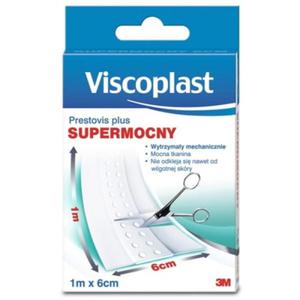 Plaster z opatrunkiem 6cmx1m VISCOPLAST PRESTOVIS PLUS supermocny /3M-UU003080569/ - 2861790883