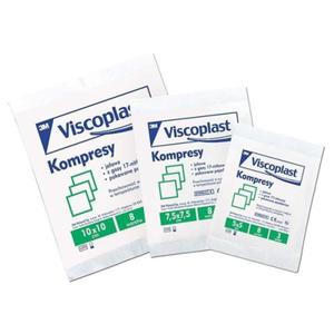 Kompres z gazy VISCOPLAST 7,5x7,5 cm 3szt. /3M-YP209000147/ !dostpno maj 2022! - 2861790917