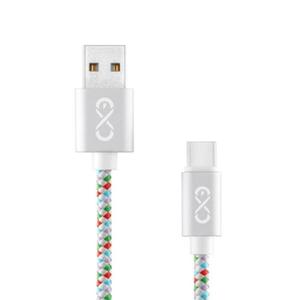 Kabel USB 2.0 ze zczem USB-C EXC DIAMOND biao-kolorowy 1szt. /XM-939926/ - 2861791451