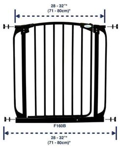 Bramka rozporowa Chelsea, 71-80(480)cm, Dreambaby - czarny - 2858401434