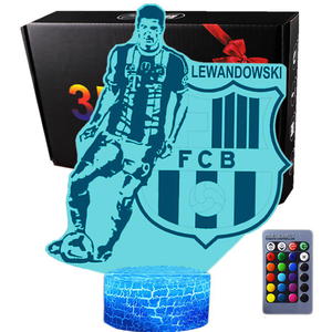 Lampka 3D nocna led usb Lewandowski FC Barcelona - 2872306186