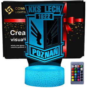 Lampka 3D nocna led usb Klub KKS Lech Pozna - 2876958916