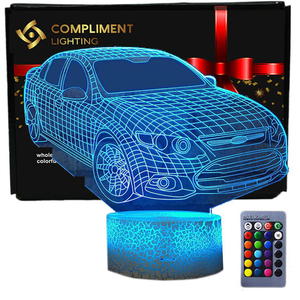 Lampka Nocna 3D lampa do wizualizacji 3D Samochd Auto Car - 2877649814