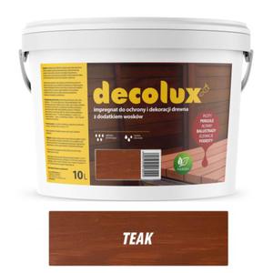 DECOLUX - TEAK 10l - impregnat do ochrony i dekoracji drewna z dodatkiem woskw - 2827421903