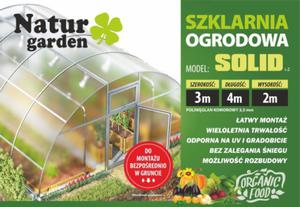 Szklarnia SOLID II 3 x 4 m PROFIL ZAMKNIETY ogrodowa Natur Garden z poliwglanu komorowego , Cieplarnia Tunel - 2878747972